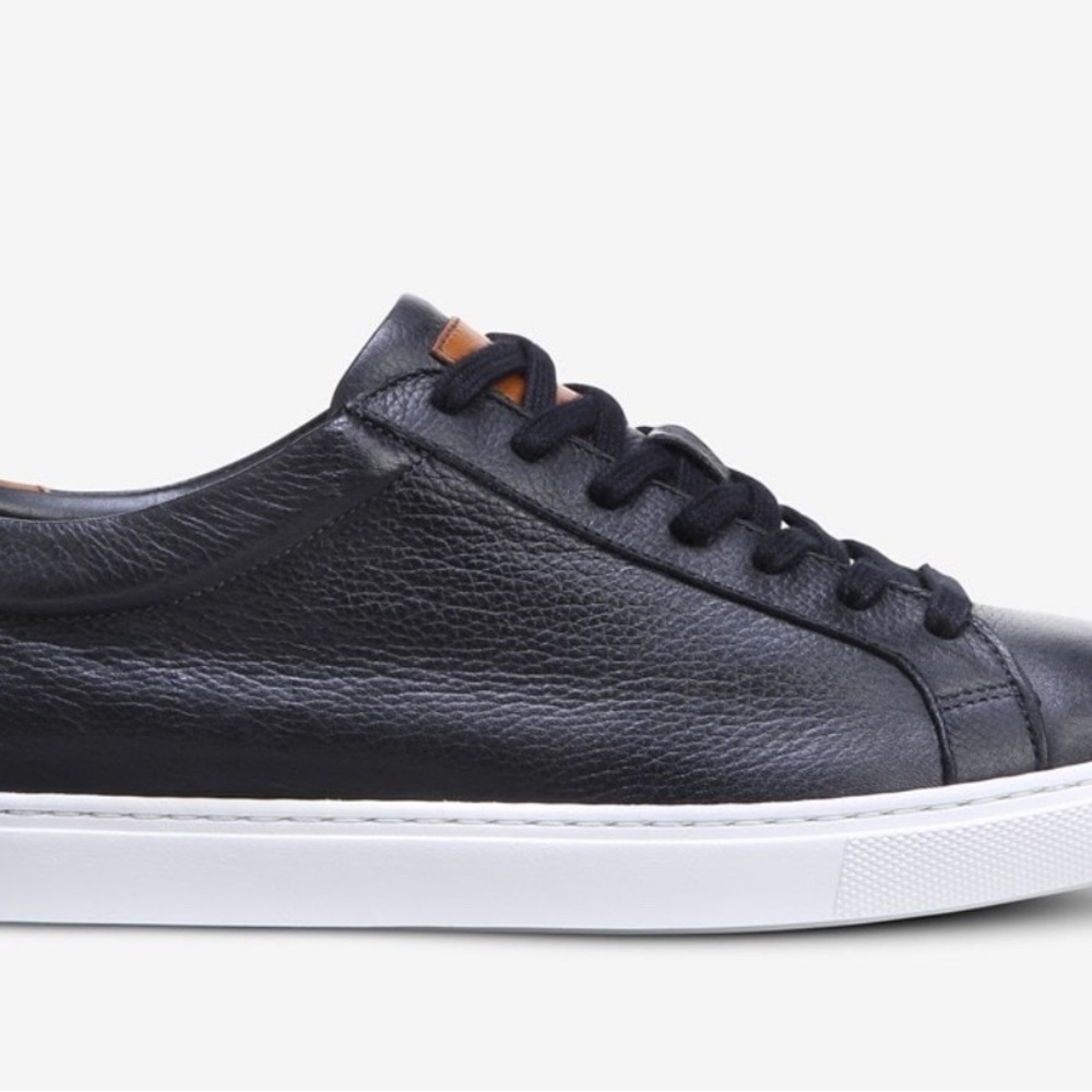 Allen Edmonds Courtside Black leather low top Men's Sneakers NWT NIB 8 D - Picture 10 of 10